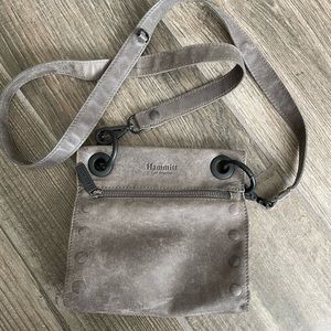 Hammitt Tony Small crossbody purse, soft leather grey. The cutest bag!